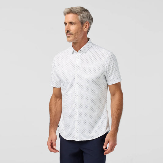 Halyard Short Sleeve White Tossed Triangle - Mizzen + Main