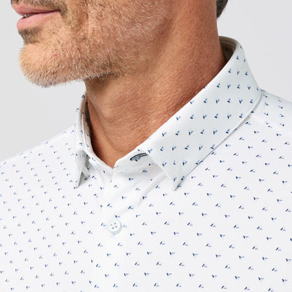 Halyard Short Sleeve White Tossed Triangle - Mizzen + Main