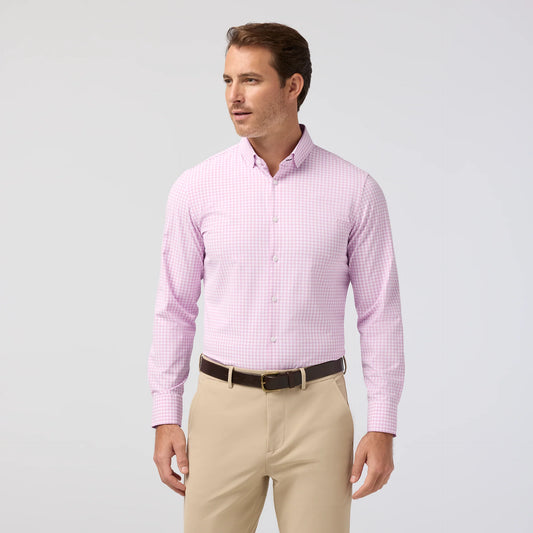 Leeward Dress Shirt Pink Salt Crew Gingham - Mizzen + Main