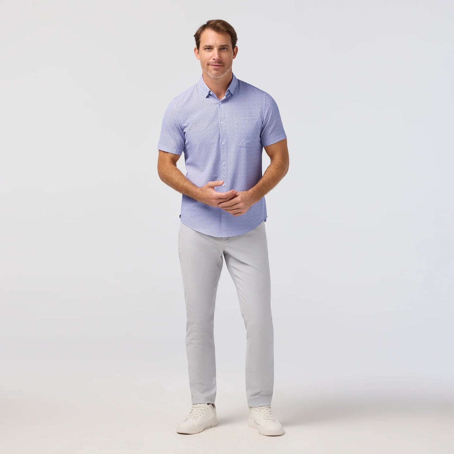 Leeward Short Sleeve Pink Salt Retro Boomerang - Mizzen + Main