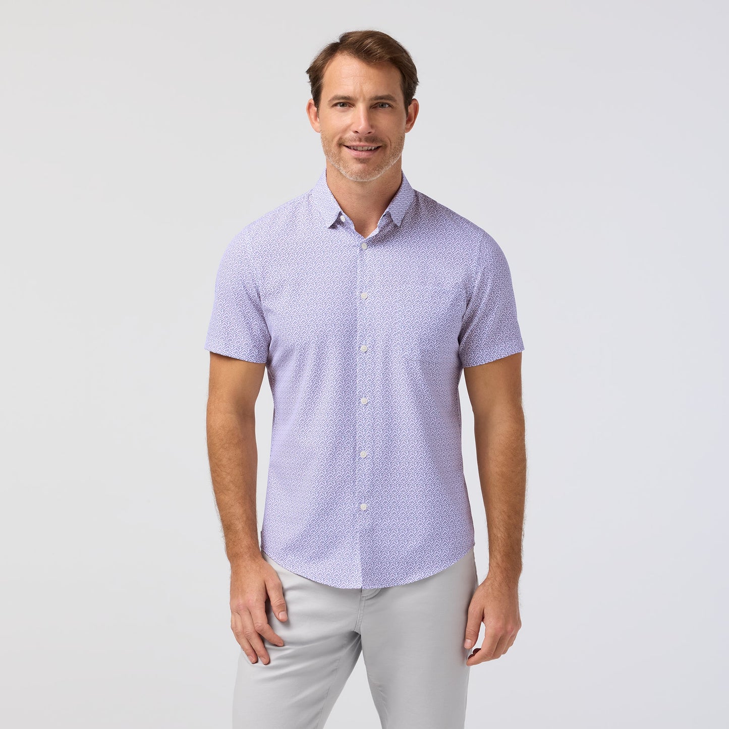 Leeward Short Sleeve Pink Salt Retro Boomerang - Mizzen + Main