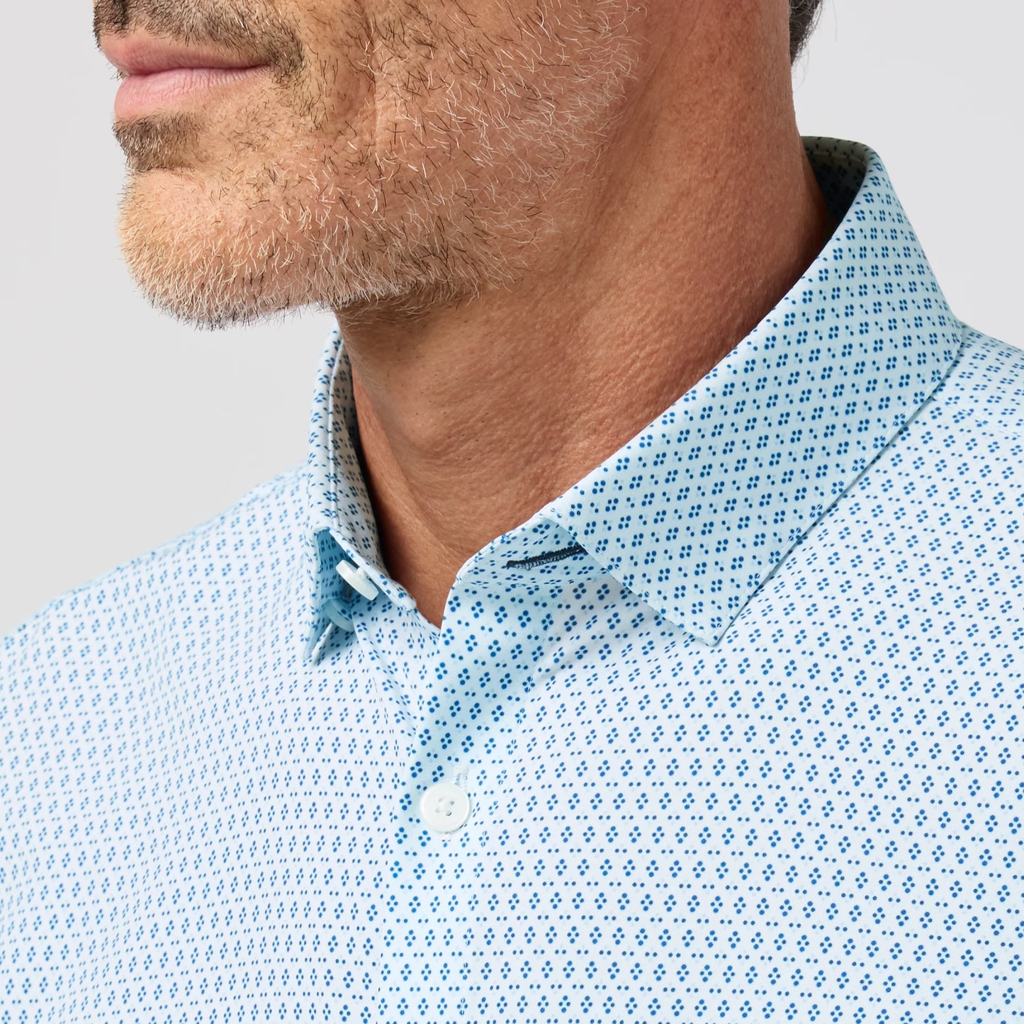 Leeward Short Sleeve Skyline Blue Multi Diamond - Mizzen + Main