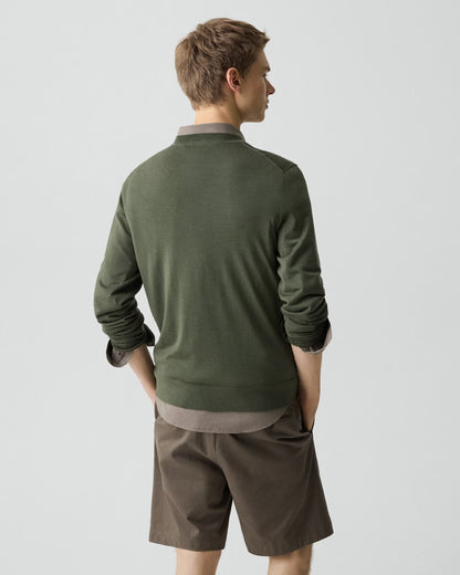 Crewneck Sweater Regal Wool Light Ivy - Theory Men