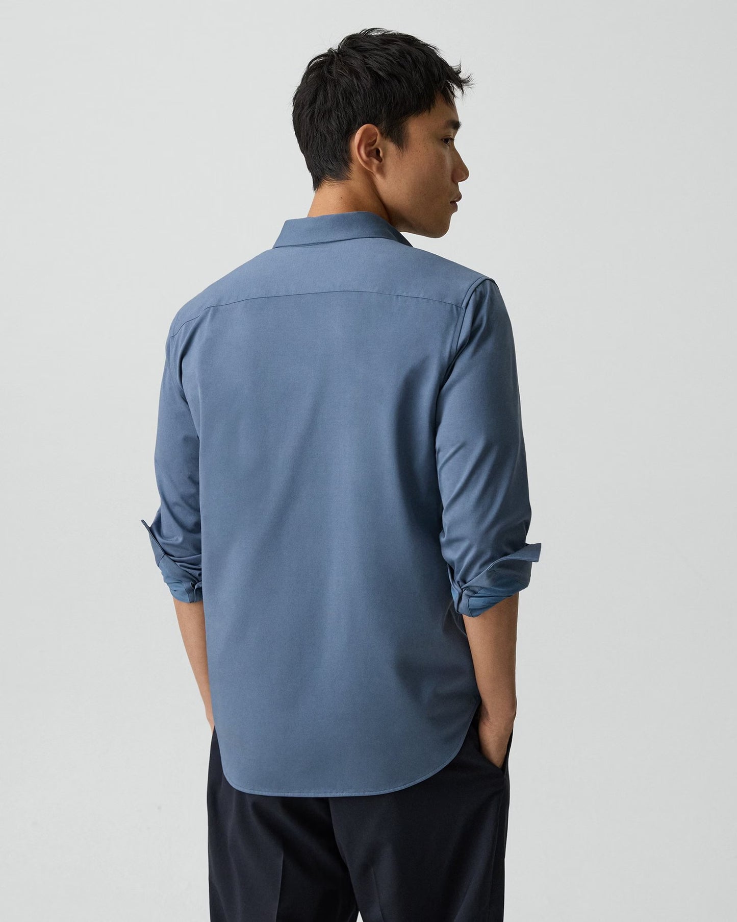 Sylvain Structure Knit Shirt Bering - Theory Men