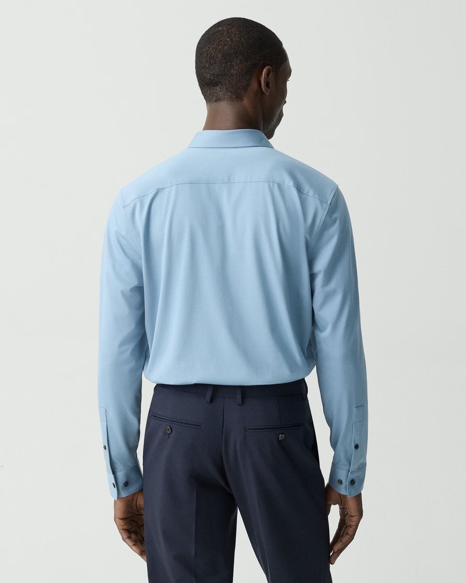 Theory Men's Sylvain Structure Knit Shirt - Rainstorm - Size Small Theory Men's Sylvain Structure Knit Shirt - Rainstorm - Size Small