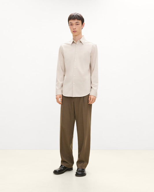 Sylvain Shirt Structure Knit Silver Stone - Theory Men