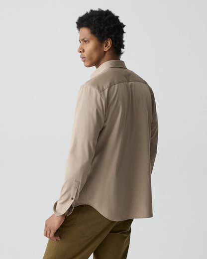 Sylvain Structure Knit Shirt Feather - Theory Men