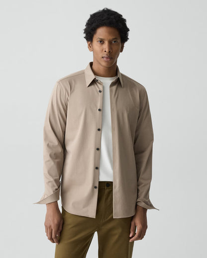 Sylvain Structure Knit Shirt Feather - Theory Men