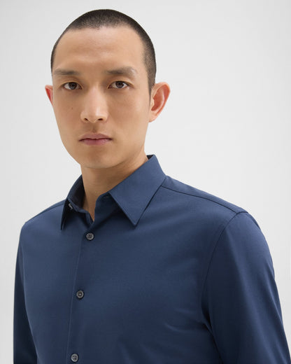 Sylvain Structure Knit Tailored Shirt Twilight - Theory Men