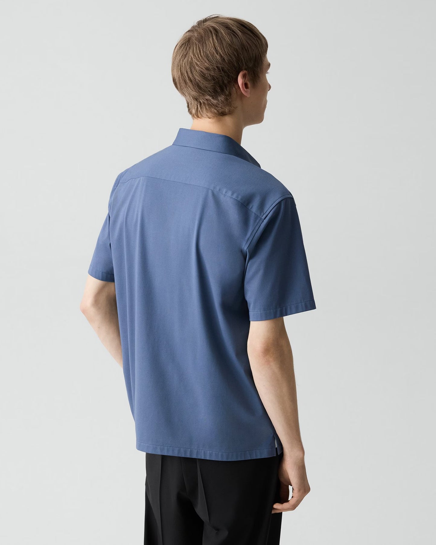 Irving Short-Sleeve Shirt Structure Knit Bering - Theory Men