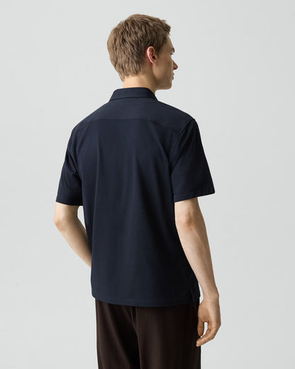 Irving Short-Sleeve Shirt Structure Knit II Eclipse - Theory Men