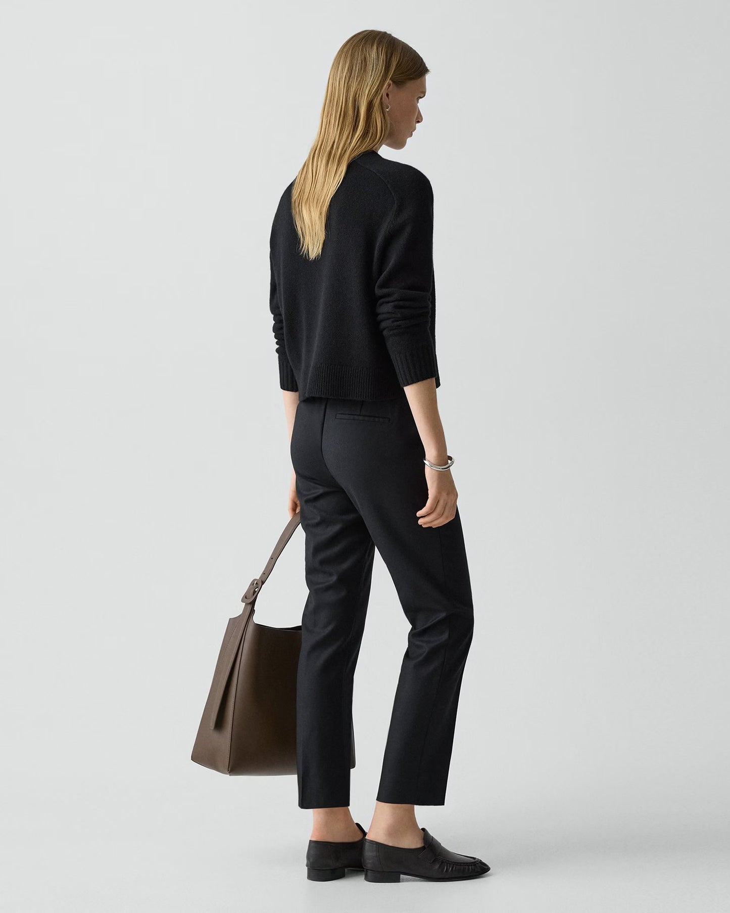 Treeca Pull-On Pant Sleek Flannel Black - Theory Women