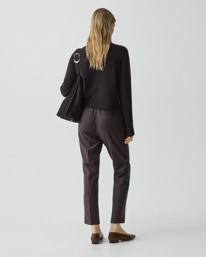 Treeca Pull-On Pant Sleek Flannel Cacao - Theory Women