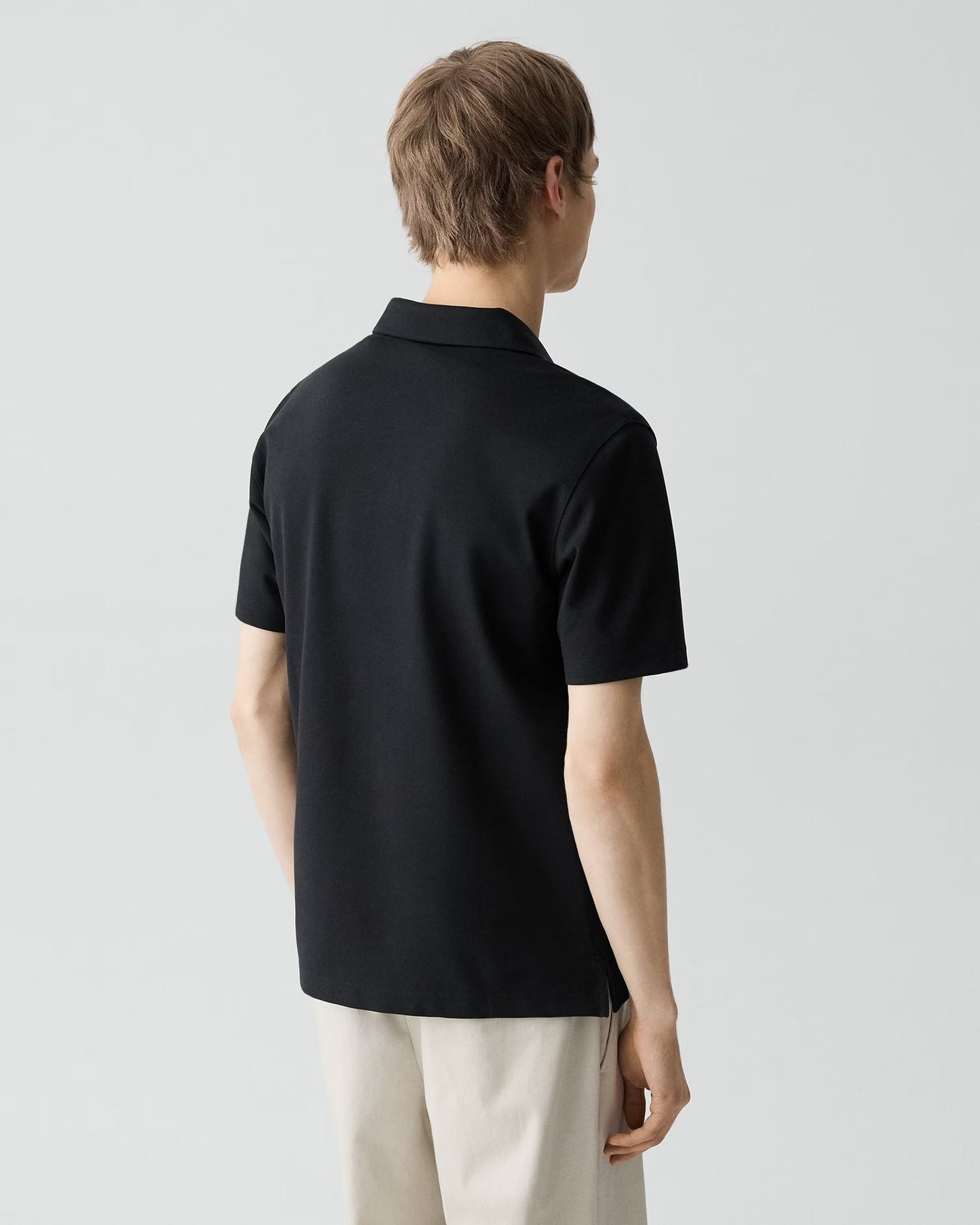 Ryder Quarter-Zip Polo Relay Jersey Black - Theory Men