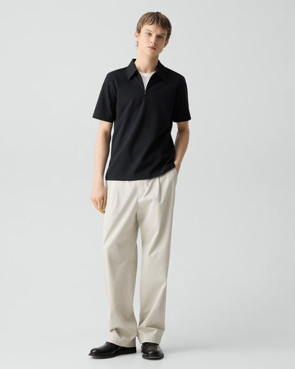 Ryder Quarter-Zip Polo Relay Jersey Black - Theory Men