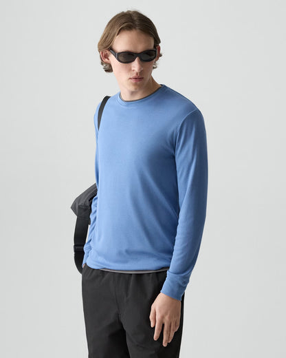 Essential Long-Sleeve Tee Blue Lake - Theory Men