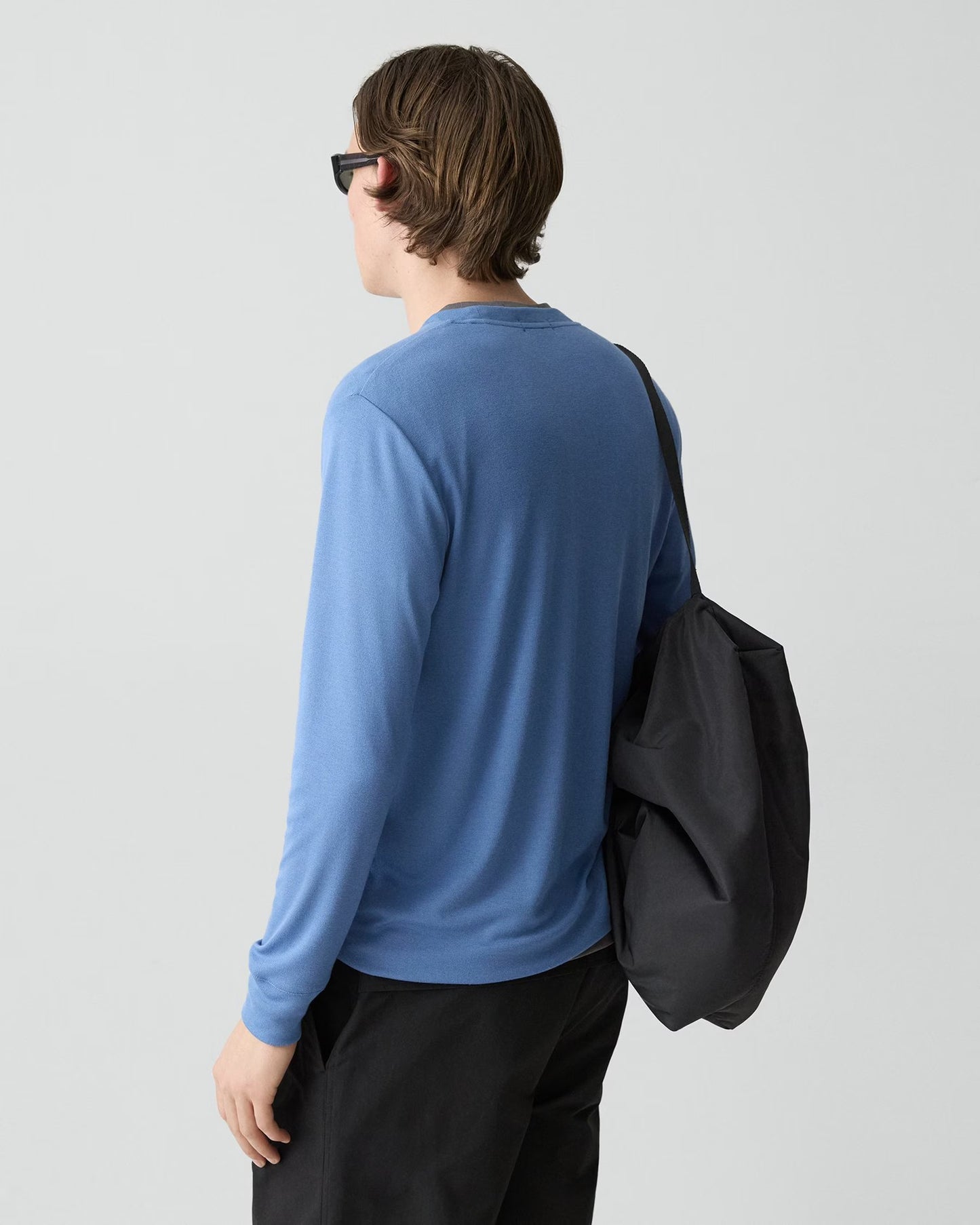 Essential Long-Sleeve Tee Blue Lake - Theory Men