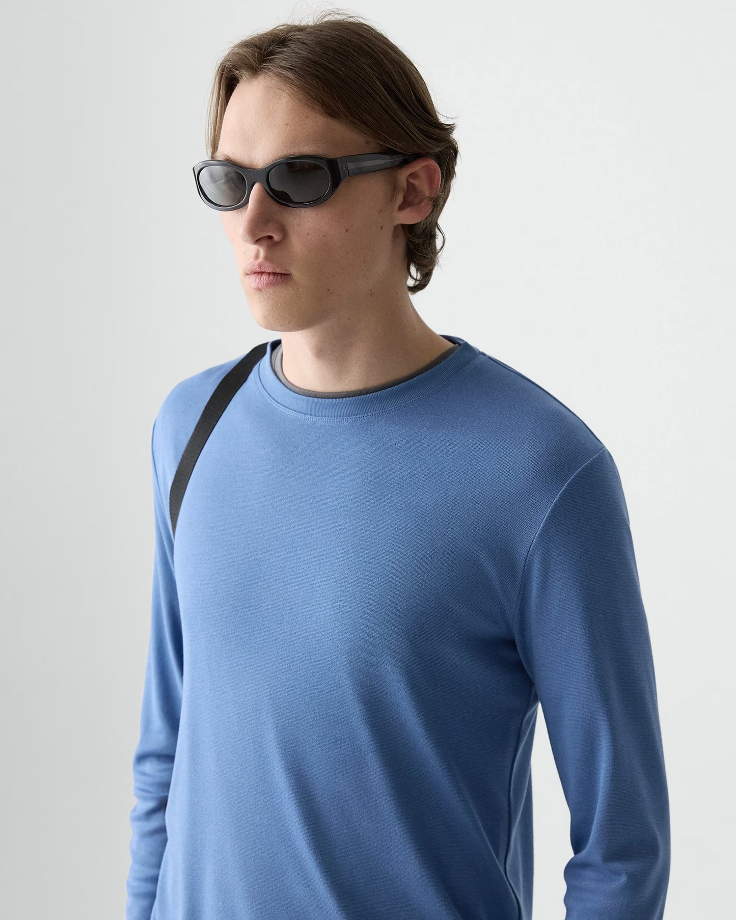 Essential Long-Sleeve Tee Blue Lake - Theory Men