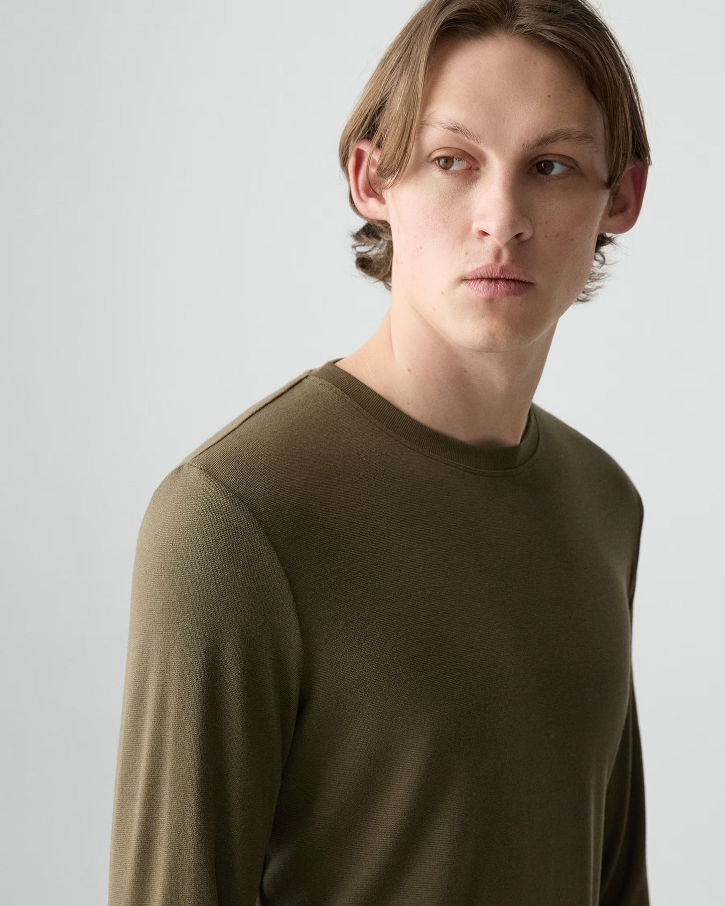 Essential Long-Sleeve Tee Duffle - Theory Men