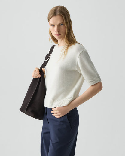 Cropped Tee Cashmere Ivory - Theory Women