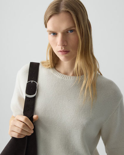 Cropped Tee Cashmere Ivory - Theory Women