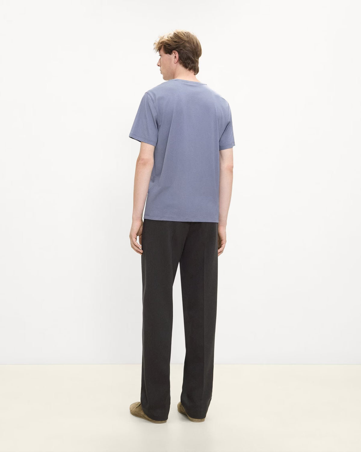 Precise Tee Cotton Jersey Dusk Blue - Theory Men