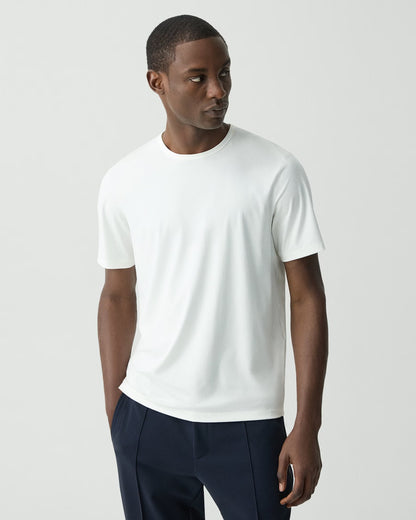 Crewneck Tee Perform Jersey White - Theory Men