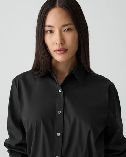 Cropped Shirt Good Cotton Black - Theory Women