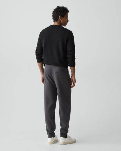 Drawstring Jogger Wool Bilen Charcoal Melange - Theory Men