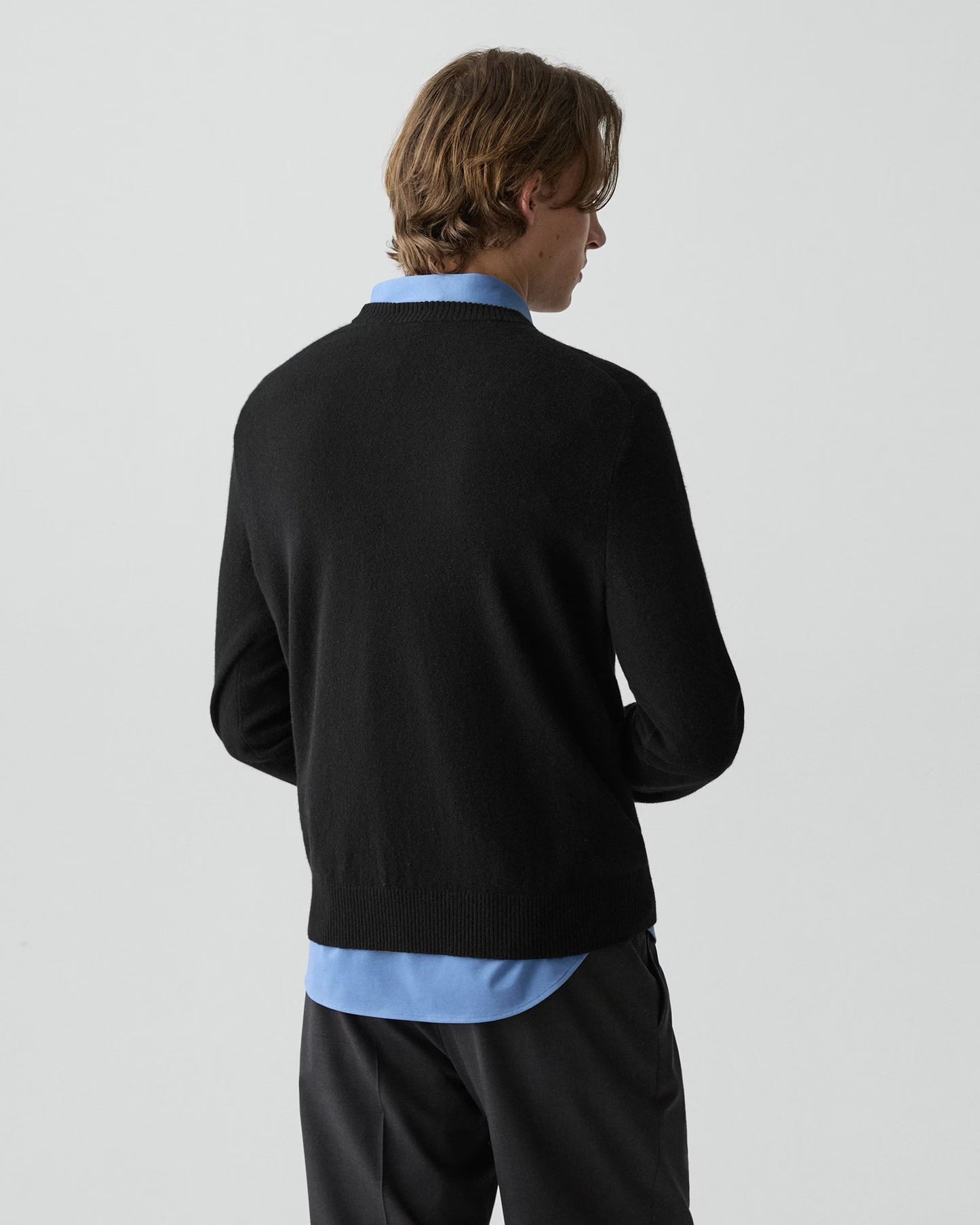 Hilles Crewneck Sweater Cashmere Black - Theory Men