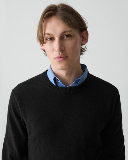 Hilles Crewneck Sweater Cashmere Black - Theory Men