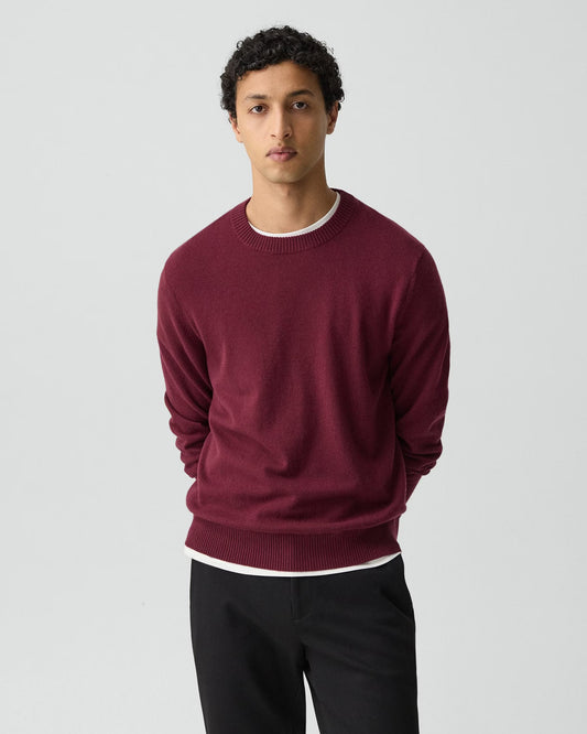 Hilles Crewneck Sweater Cashmere Port - Theory Men