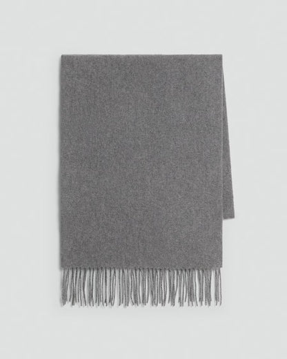 Plush Cashmere Scarf Grey Melange - Theory Men