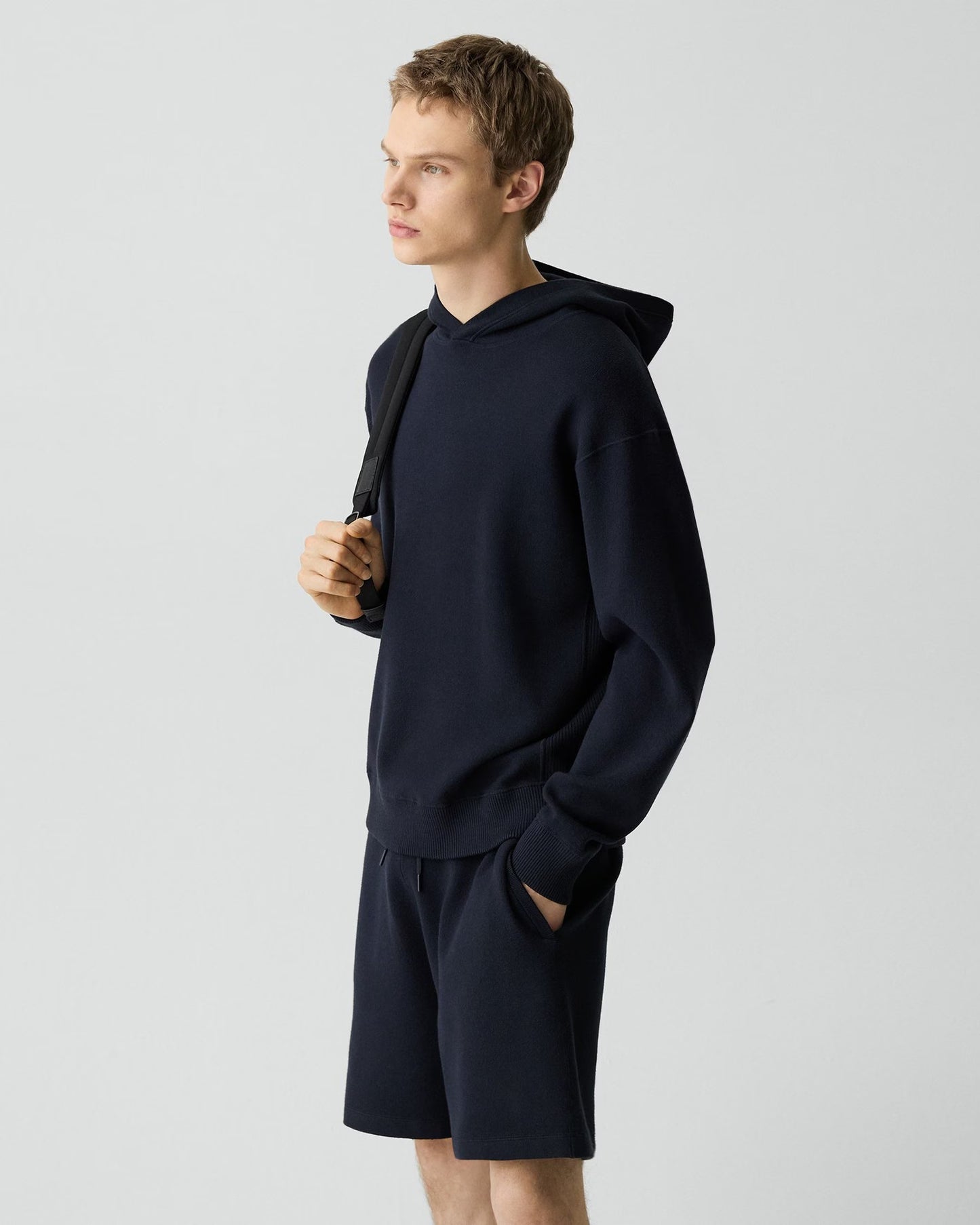 Relaxed Hoodie Light Bilen Dark Eclipse - Theory Men