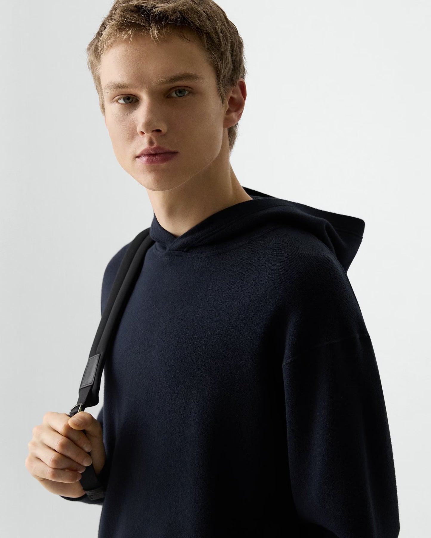 Relaxed Hoodie Light Bilen Dark Eclipse - Theory Men