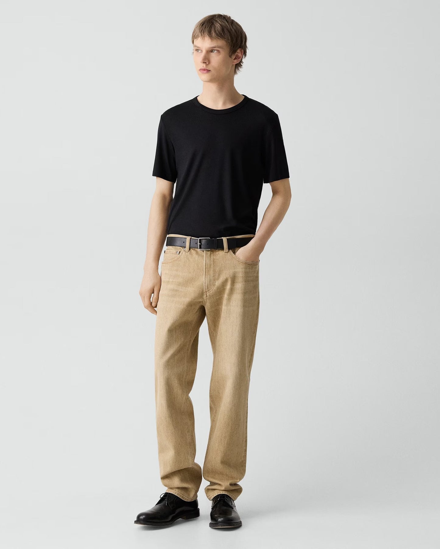 Essential Tee Anemone Modal Jersey Black - Theory Men