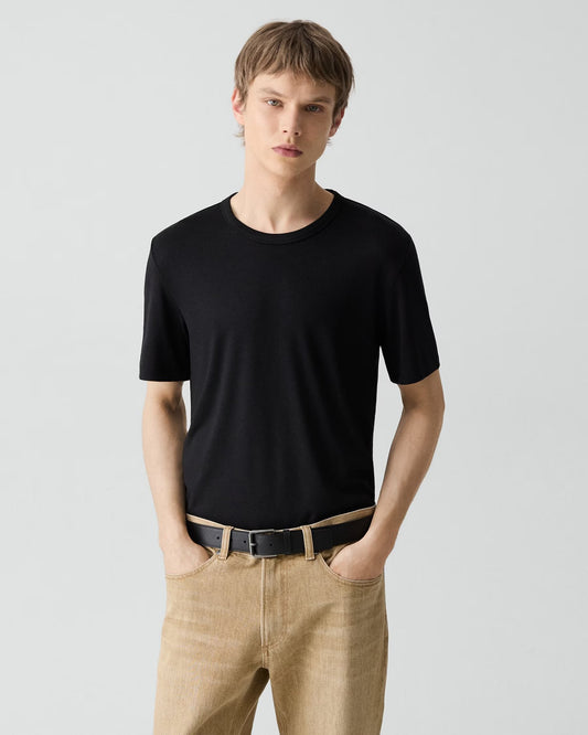 Essential Tee Anemone Modal Jersey Black - Theory Men
