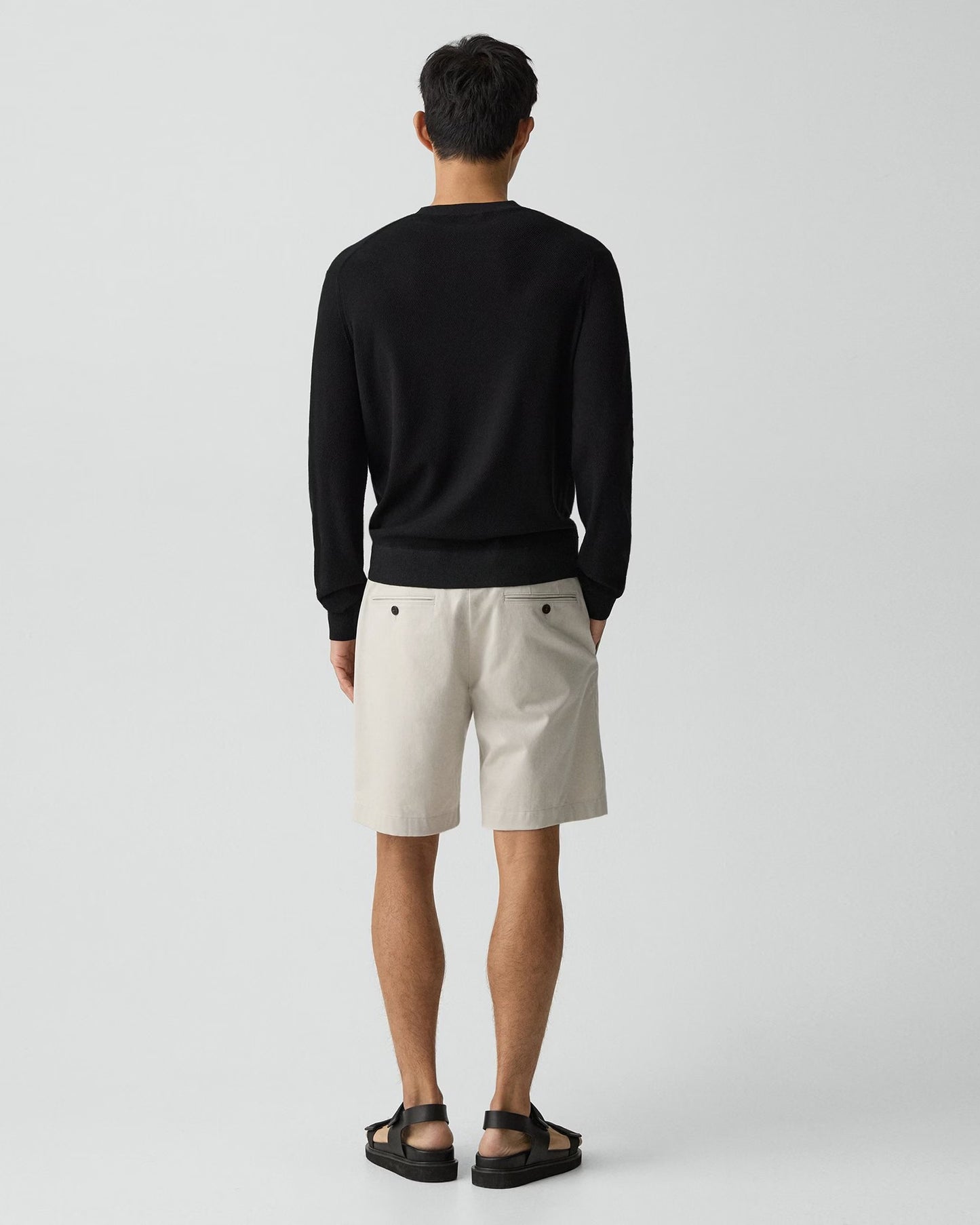 Standard Chino Short Moonsoft Cotton Silver Cloud - Theory Men