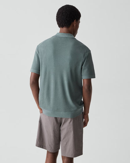 Polo Shirt Silk/Cotton Light Pine Grove - Theory Men