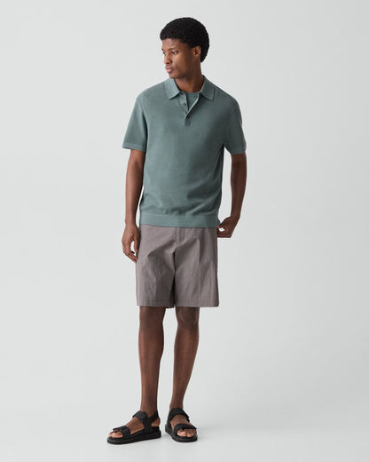 Polo Shirt Silk/Cotton Light Pine Grove - Theory Men