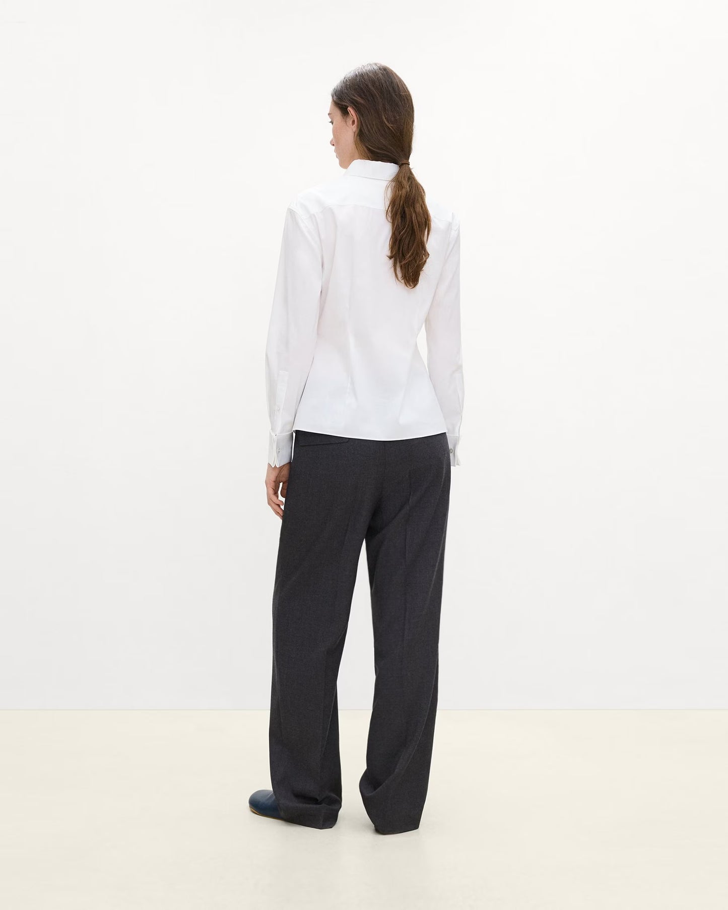Cutaway Shirt Good Poplin White - Theory Women