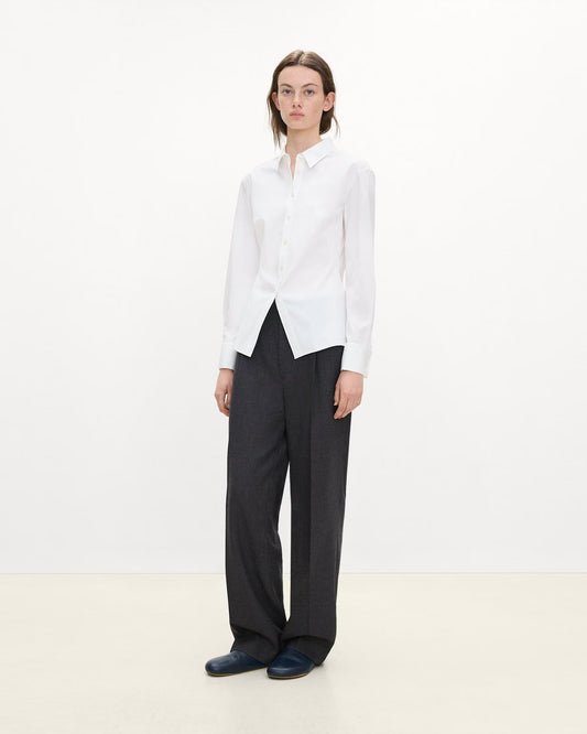 Cutaway Shirt Good Poplin White - Theory Women