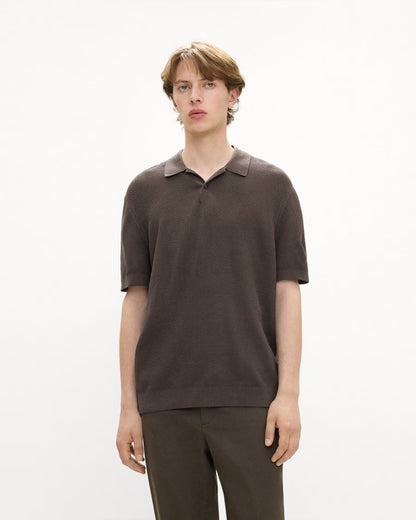 Soris Polo Shirt Light Bilen Classic Brown - Theory Men