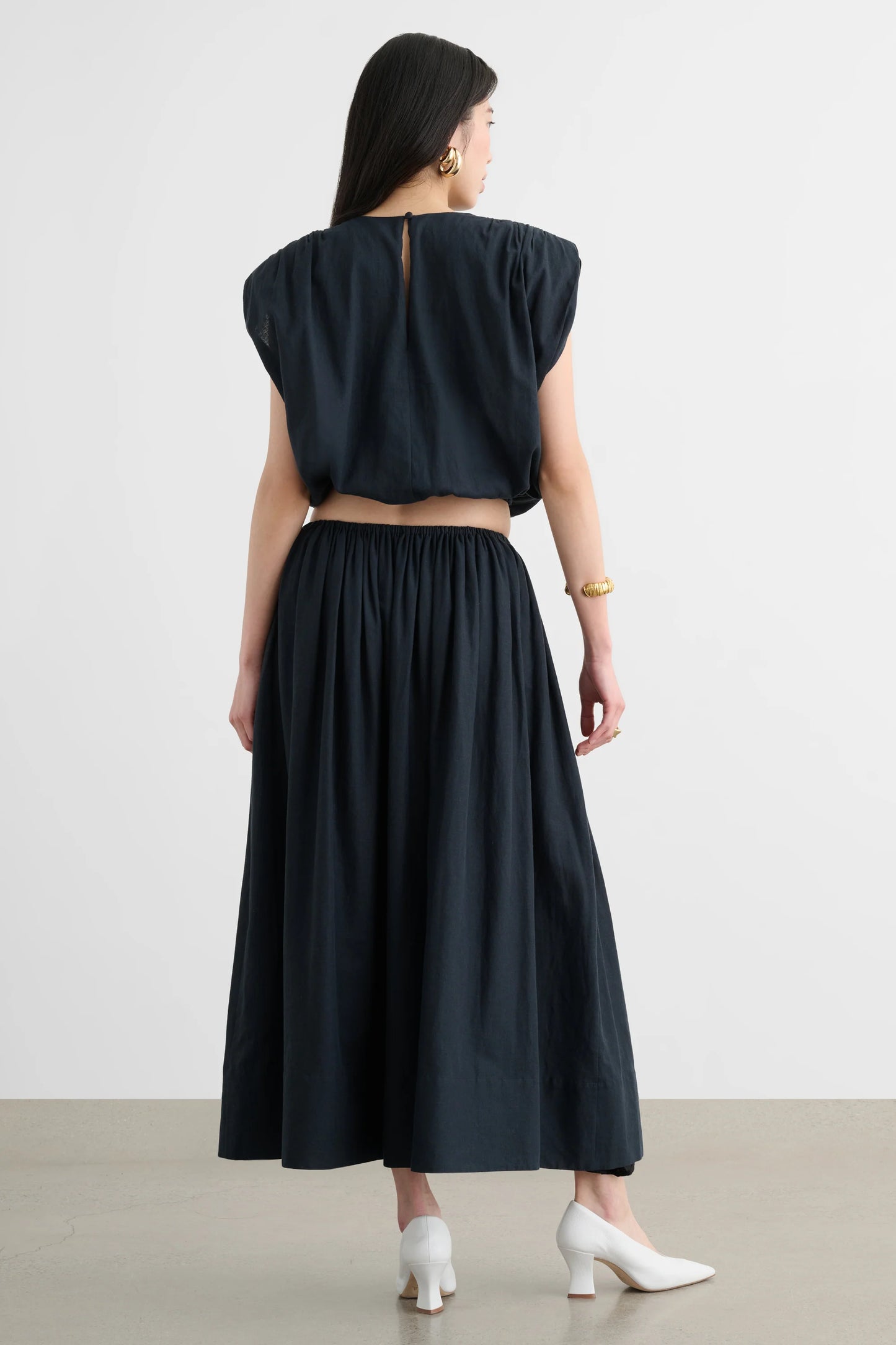 Sirelle Strong Shoulder Top Washed Jet - Toccin