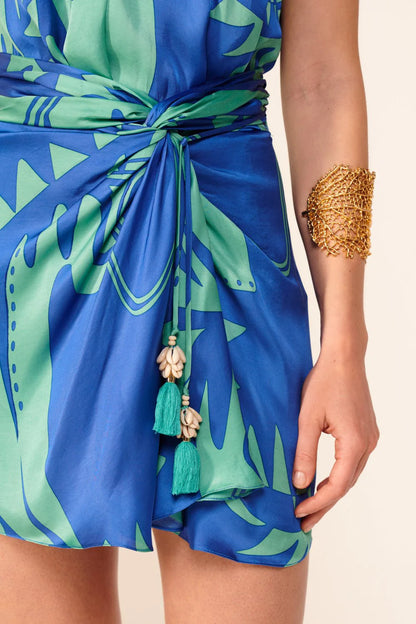 Mini Skirt Tilda Blue Oasis - Poupette St Barth