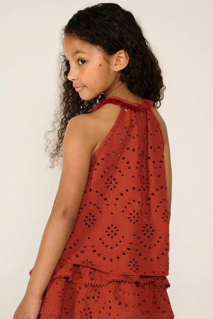 Girls Cleo Top Paprika - Poupette St Barth