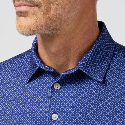 Versa Polo Cobalt Diagonal Dot - Mizzen + Main