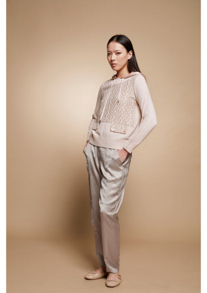 Satin Cargo Pants Mushroom - Tricot Chic