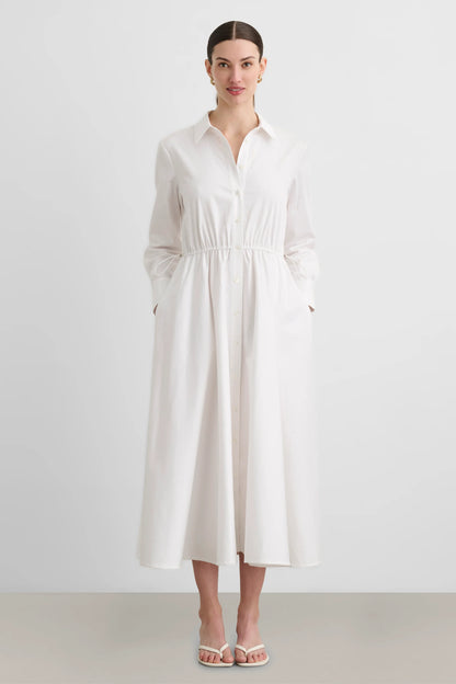Anika Long Sleeve Shirt Dress Optic - Toccin