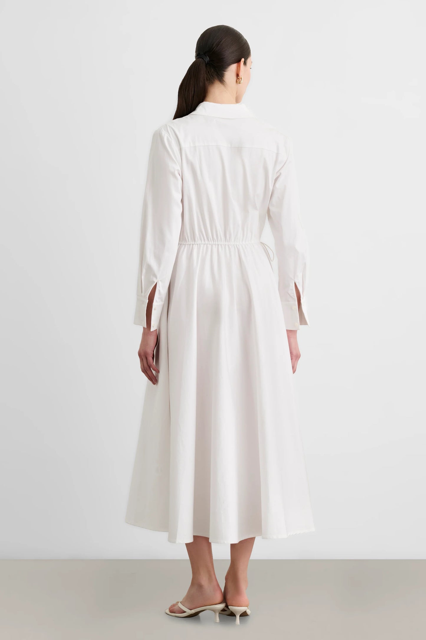 Anika Long Sleeve Shirt Dress Optic - Toccin